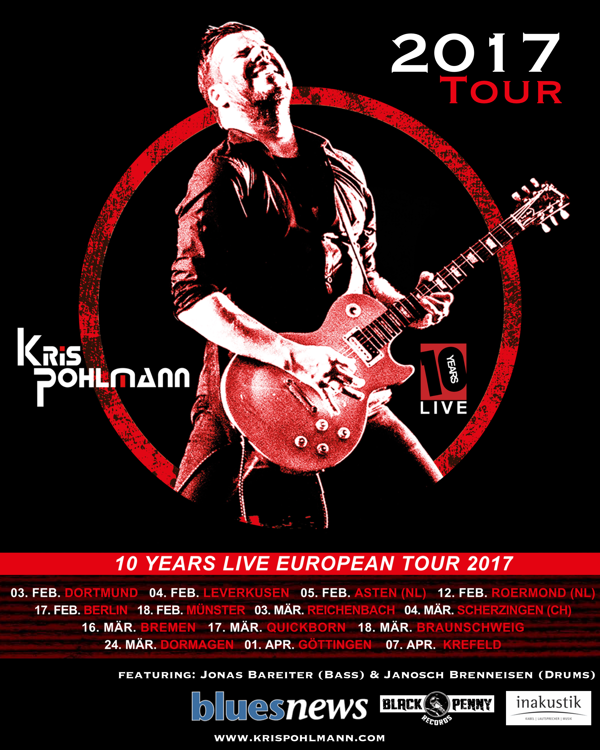KP 10YSL 2017 Tour Postcard Post