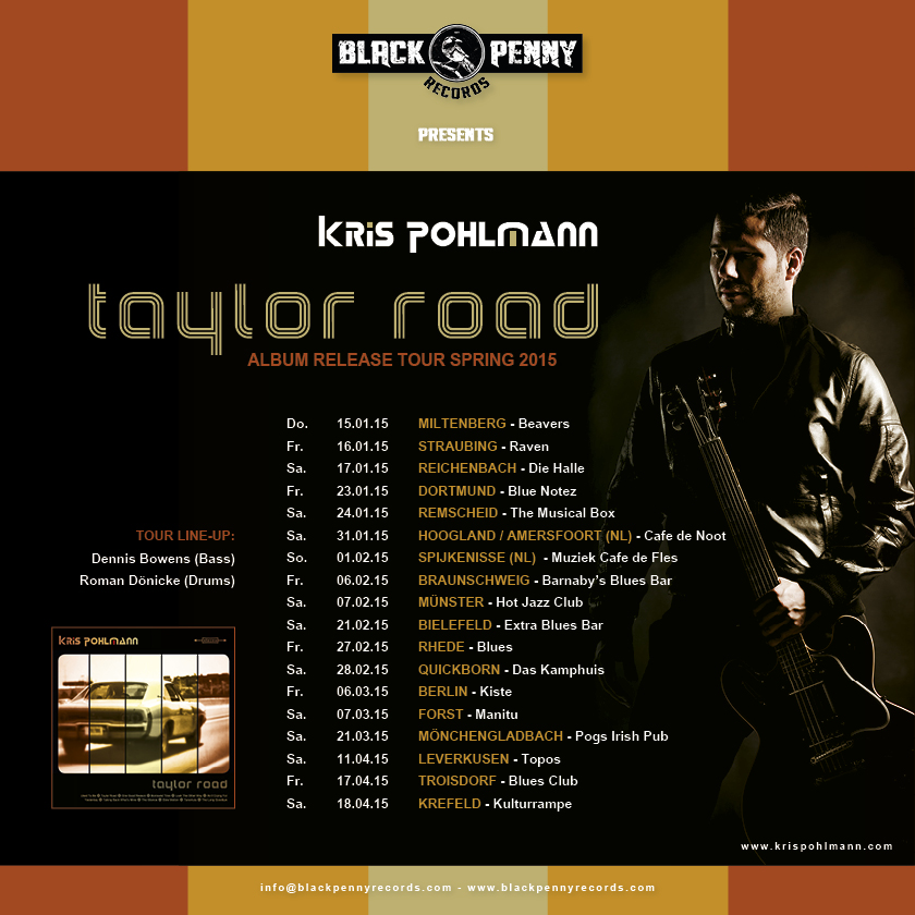 KP Taylor Road Tour Postcard 2015